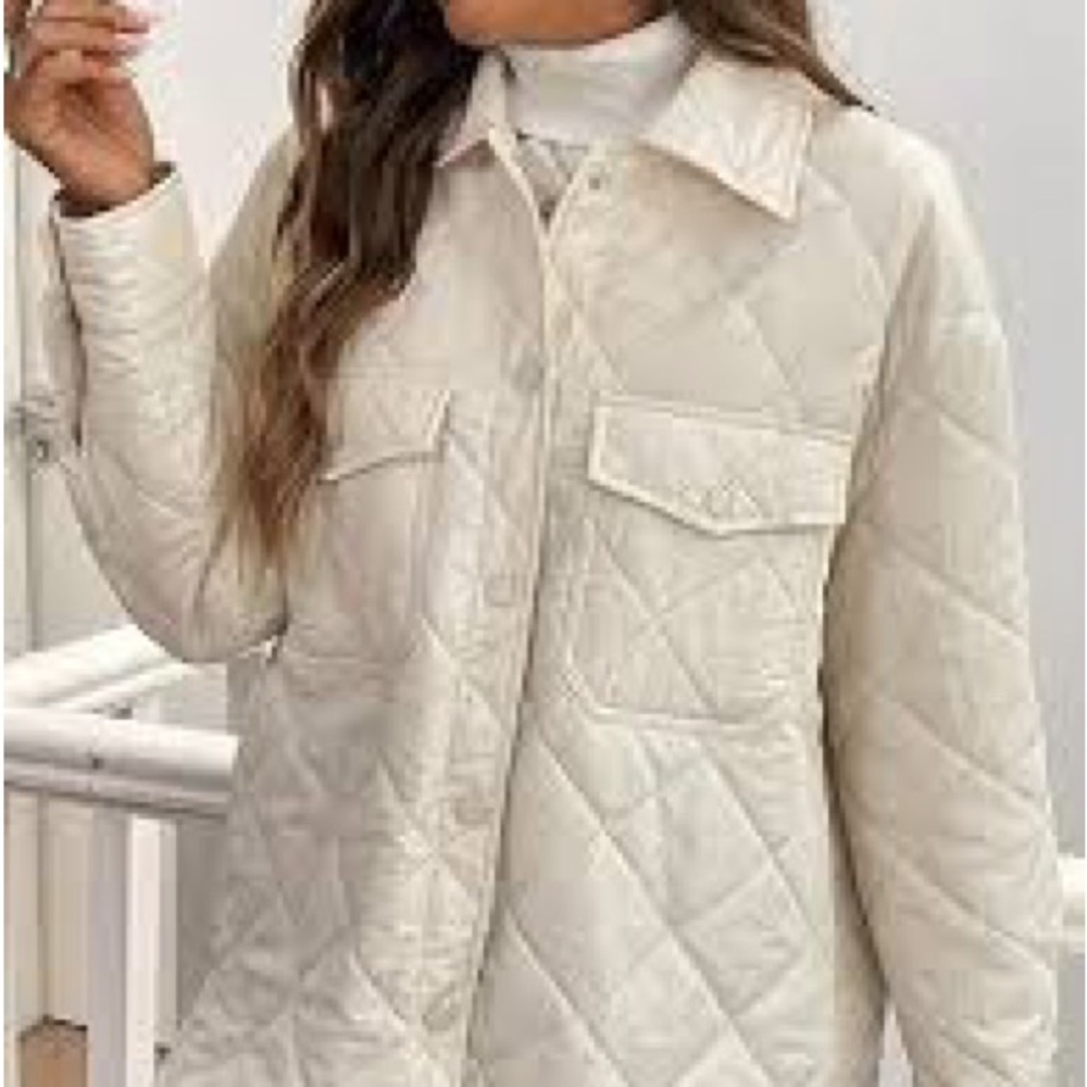 Tilley Diamond Quilted Shirt Jacket Cream